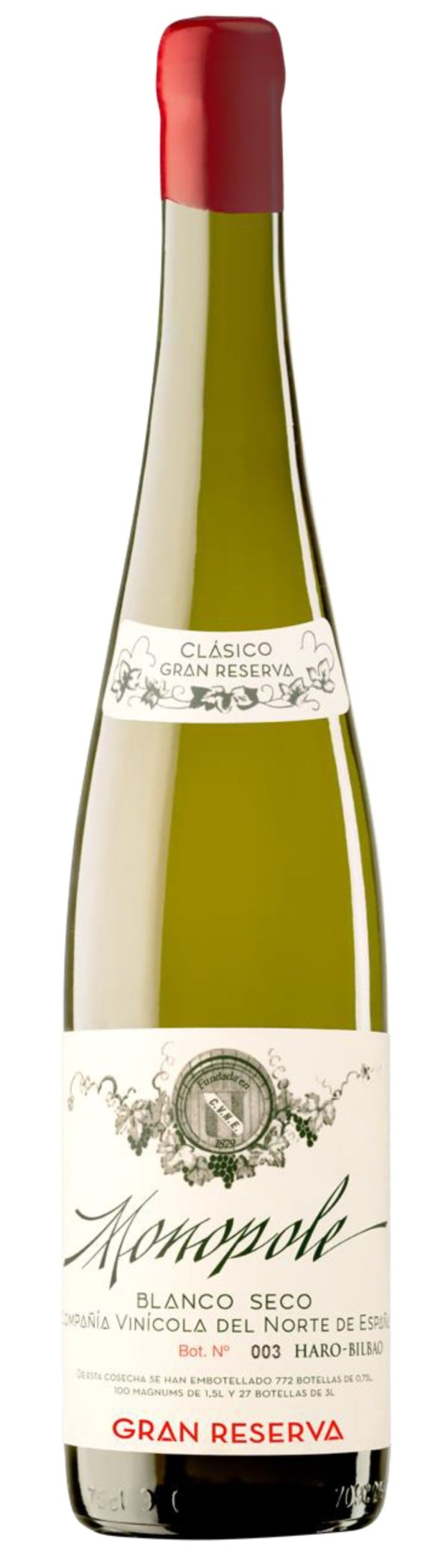 Rioja Blanco Gran Reserva  Monopole Clasico , CVNE 2014 Supply