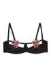 Regalia Colette Flower Applique Open Cup Bra on Sale