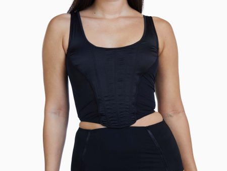 Bobbi Panelled Basque Black Fashion