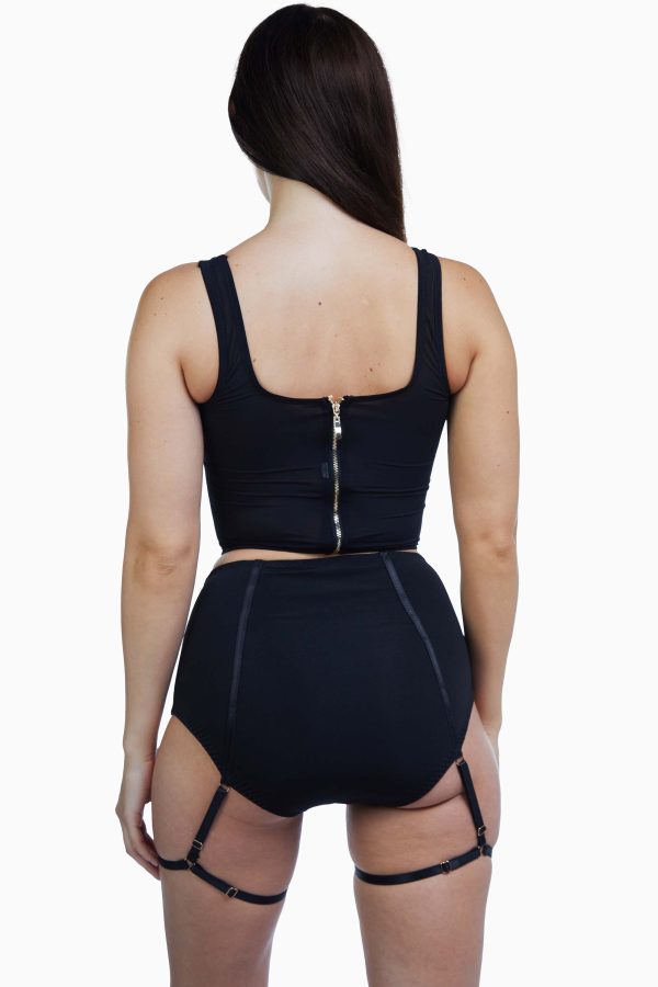 Bobbi Panelled Basque Black Fashion