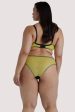 Playful Promises Indigo Lime Satin and Lace Picot Brief Sale