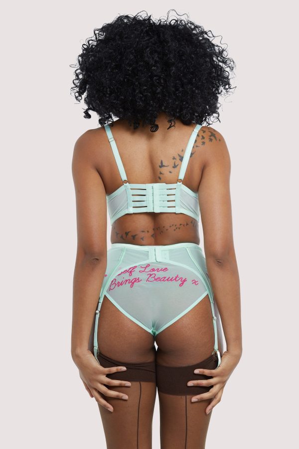 Self Love Mint Suspender Belt Online Sale