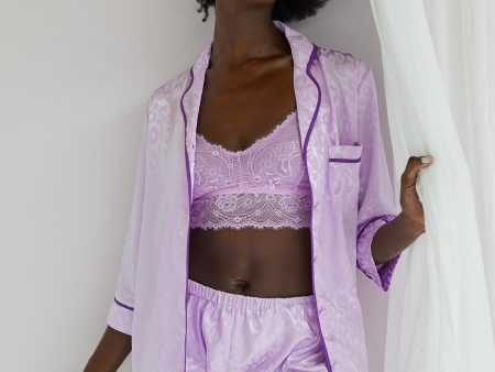 Wolf & Whistle Tracey Lilac Leopard PJ Set Online Sale