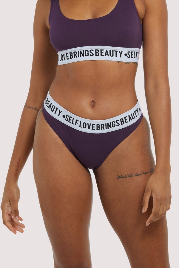 Self Love Purple Brief Online Sale