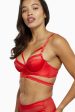 Playful Promises Madeleine Red Bondage Bra Online Sale