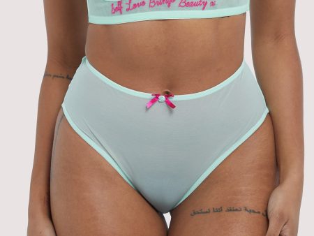 High Waist Mint Brief Sale