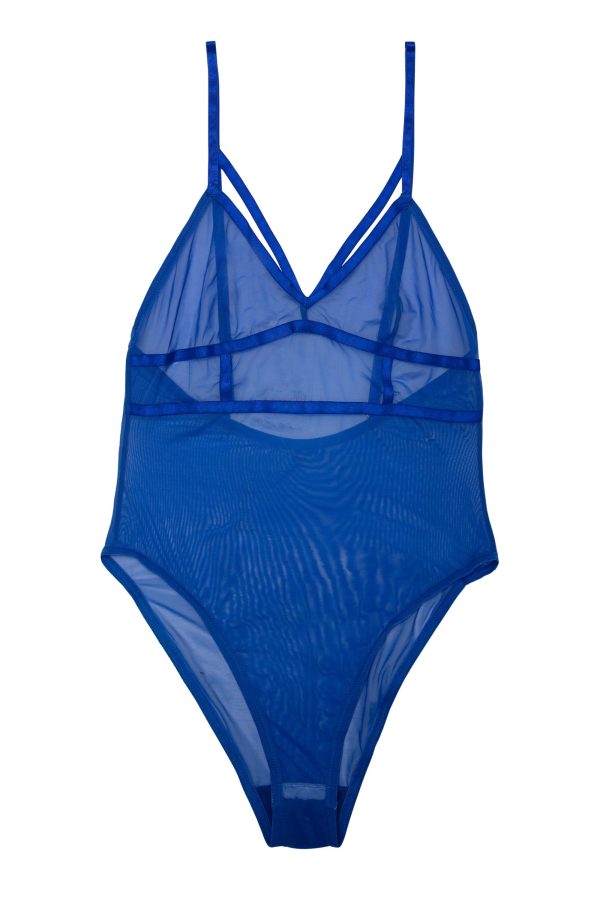 Hustler Arielle Blue Mesh Body with Strap Detail Supply