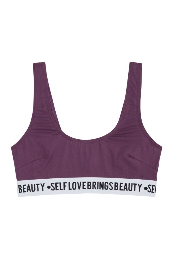 Self Love Purple Curve Crop top Sale