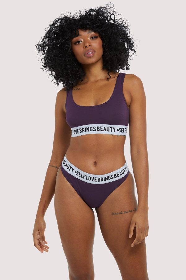 Self Love Purple Brief Online Sale