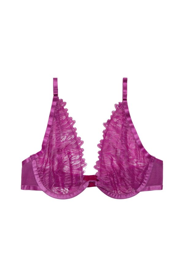 Margot Violet High Apex With Wire Lace Bra Online Hot Sale