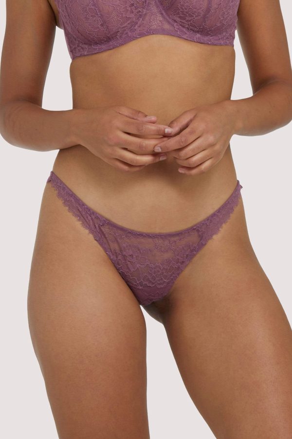 Rosalyn Mocha Lace Thong Online