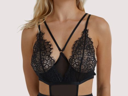 Wolf & Whistle Rebecca Eyelash Lace & Mesh Cut Out Body For Cheap