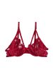 Mia Hot Pink Embroidered Satin & Mesh Bra Fashion