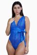 Hustler Margot Cobalt High Apex Plunge Body Hot on Sale