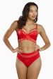 Playful Promises Madeleine Red Bondage Bra Online Sale