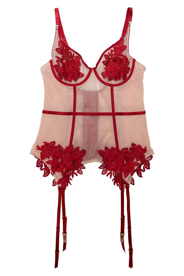 Brooke Red Applique Basque Supply