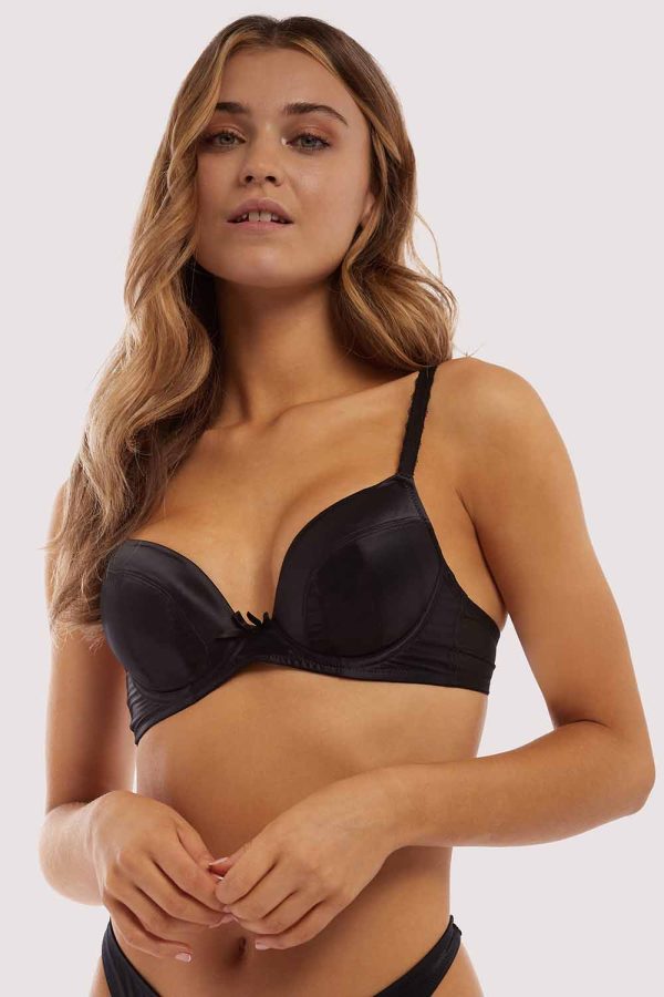 Sophia Black Plunge & Push Up Bra Hot on Sale