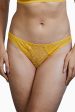 Emma Mustard Yellow Brazilian Lace Brief Discount