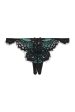 Jaquelina Mint Contrast Crotchless Thong Discount