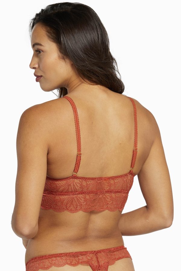 Ariana Intense Rust Everyday Lace Bralette Hot on Sale