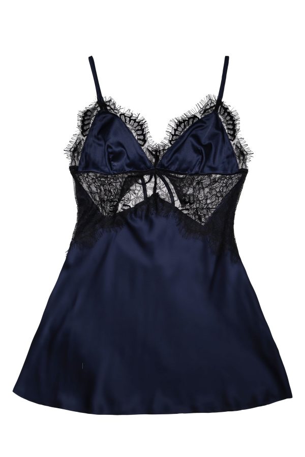 Helena Navy Slip Dress For Sale