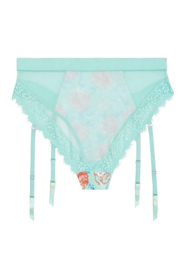 Sabey Mint Floral High Waist Curve Brief Supply