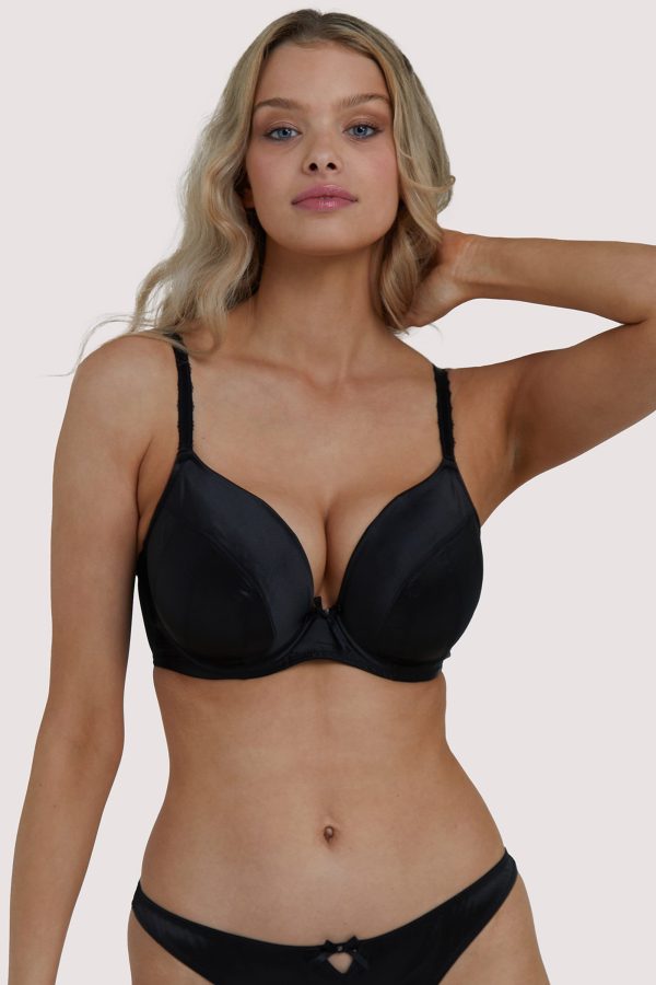 Sophia Black Plunge & Push Up Bra Hot on Sale