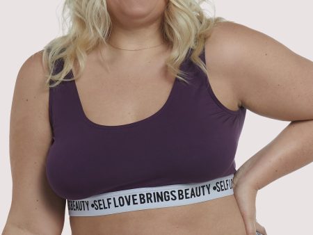 Self Love Purple Curve Crop top Sale