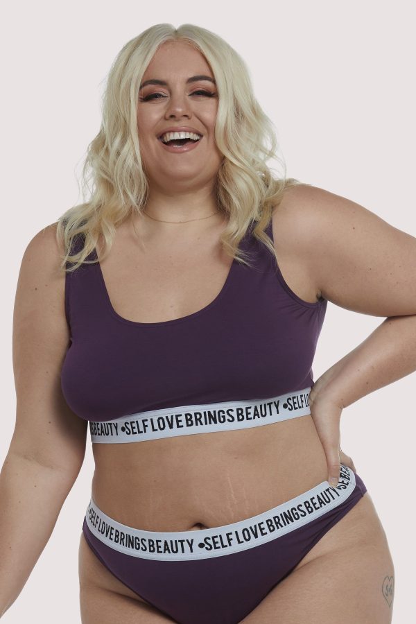 Self Love Purple Curve Crop top Sale