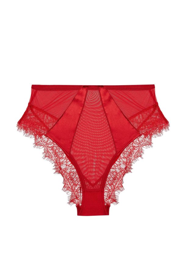 Melina Red High Waist Brief Online Hot Sale