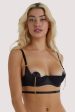 Sacha Black Quarter Cup Bra Cheap