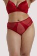 Melina Red High Waist Brief Online Hot Sale