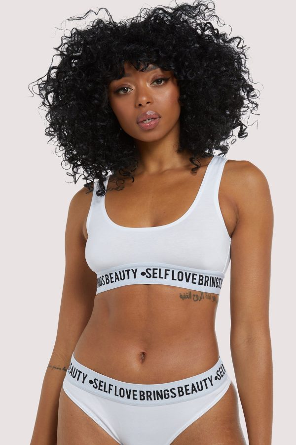 Self Love White Crop top For Discount