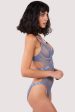 Selena Blue High Leg Bodysuit Fashion