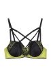 Indigo Lime Strappy Picot Plunge Bra on Sale