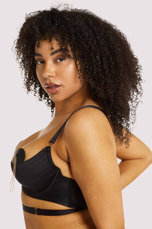 Sacha Black Quarter Cup Bra Cheap