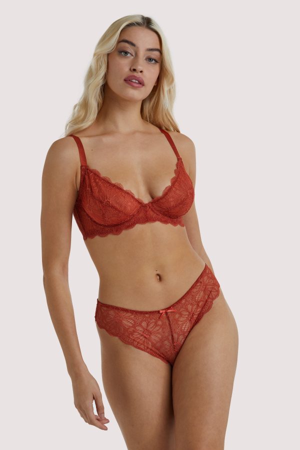 Ariana Intense Rust Everyday Lace Brief Online