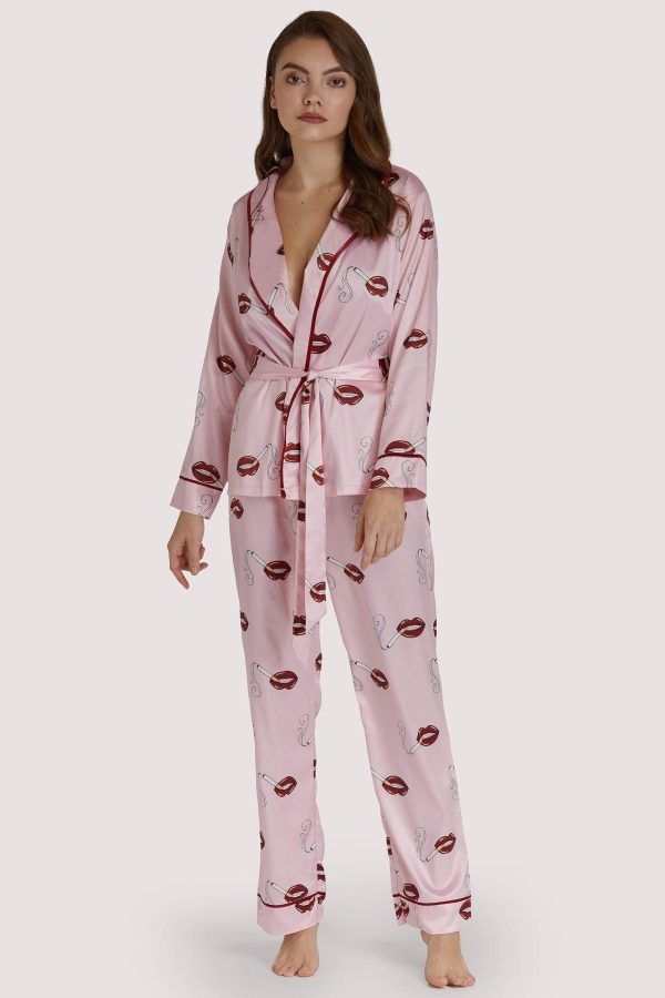 Lip Printed PJ Set Online Hot Sale