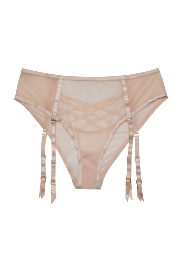 Hustler Arielle Mesh High Waist Peach Brief Online Hot Sale