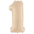 42 inch NUMBER 1 - PARTY BRANDS - SATIN CREAM For Discount