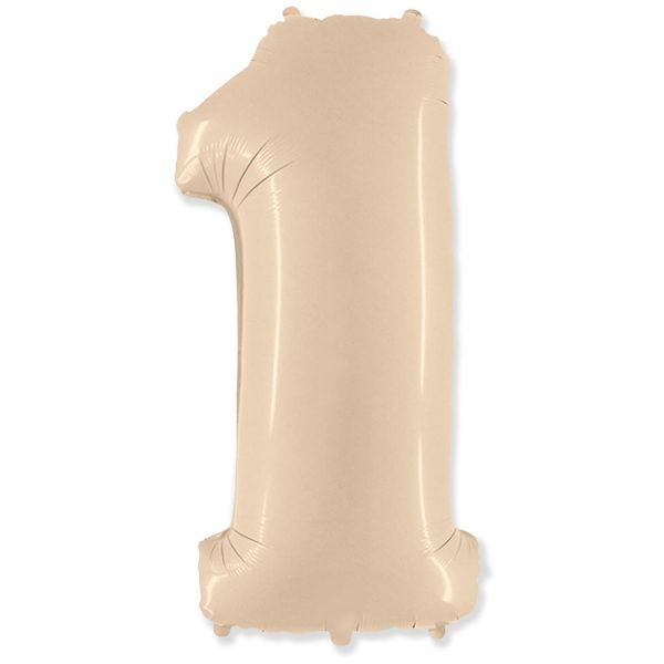 42 inch NUMBER 1 - PARTY BRANDS - SATIN CREAM For Discount