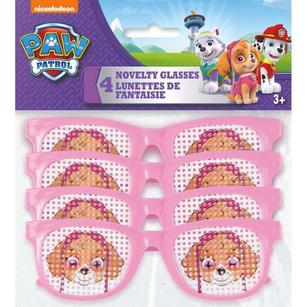 PAW PATROL GIRL PINHOLE NOVELTY GLASSES (4 PK) Supply