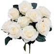 18 inch OPEN ROSE BUSH - WHITE Sale