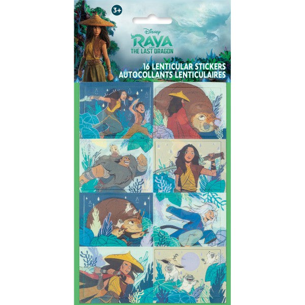 RAYA & THE LAST DRAGON LENTICULAR 3D STICKERS (16 PK) Sale