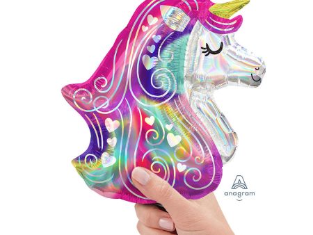 IRIDESCENT HEART UNICORN MINI SHAPE (AIR-FILL ONLY) Hot on Sale