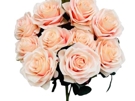 18 inch OPEN ROSE BUSH - BLUSH Hot on Sale