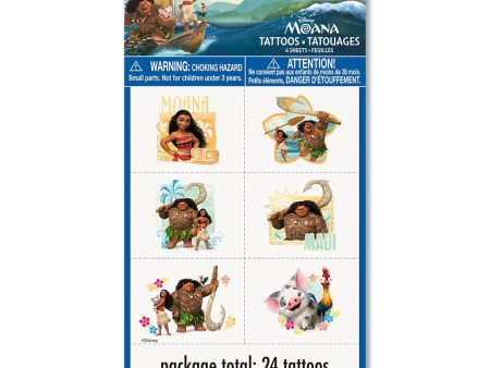 MOANA TATTOOS (24 PK) For Sale