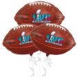 SUPER BOWL 57 • FOOTBALLS 18 inch BALLOON BOUQUET KIT • PARTY SUPPLIES DECORATIONS • 3PC Online Sale