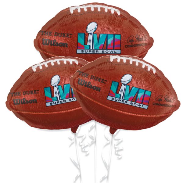 SUPER BOWL 57 • FOOTBALLS 18 inch BALLOON BOUQUET KIT • PARTY SUPPLIES DECORATIONS • 3PC Online Sale