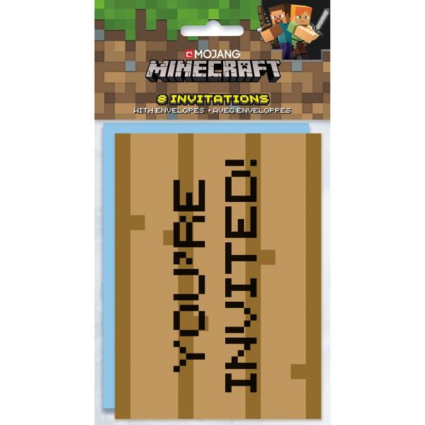 MINECRAFT INVITATIONS (8 PK) Fashion